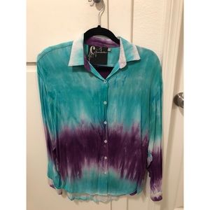 Chandelier Tie Dye Button Down